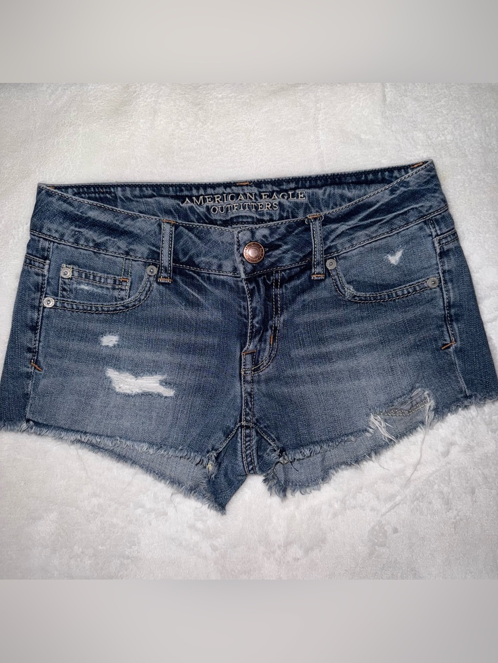 American Eagle Distressed Denim Shorts size 0